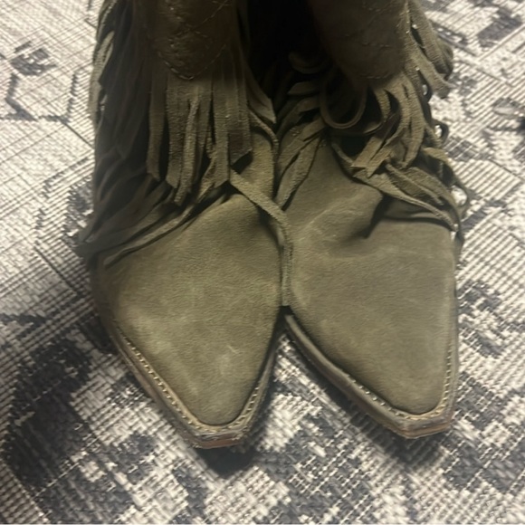 #116. NWOT my offer is Firm! Free People Lawless Suede Fringe Boots - Picture 4 of 13